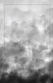 istock Depressive Gray Clouds Watercolor Grunge Abstract Background with Frame Copy Space 1287952448