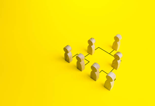 istock A hierarchical system within a company. The classic conformism system of the leader-subordinate. Effective organization of business and public organizations and institutions. Expansion and recruitment 1287956970