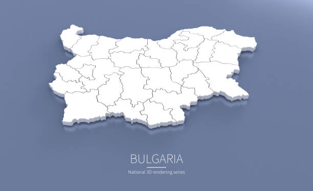 istock Bulgaria Map 3d. National map 3D rendering set in European countries. 1287967705