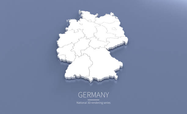 istock Germany Map 3d. National map 3D rendering set in European countries. 1287967726