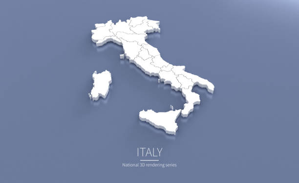 istock Italy Map 3d. National map 3D rendering set in European countries. 1287967754