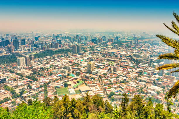 istock Residential district skyline Santiago de Chile 1287988459