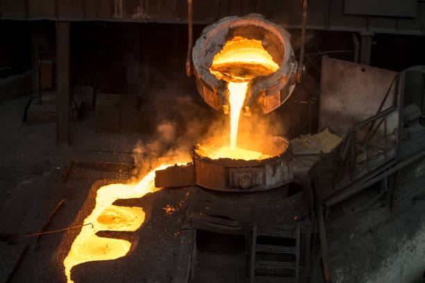 istock Tank pours liquid metal in the molds 1287991736