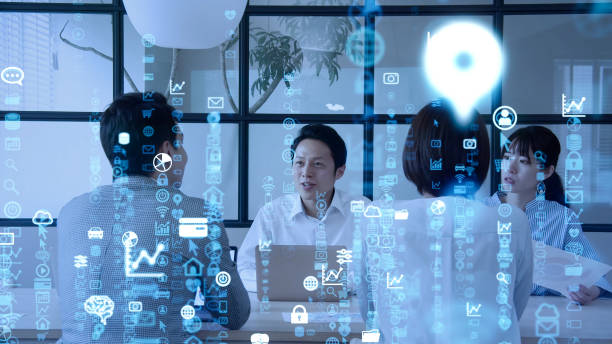 istock Business network concept. Group of businessperson. Teamwork. Human resources. 1288009353