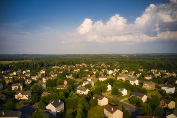 istock Panoramic aerial view of a upscale suburbs in Atlanta 1288013996