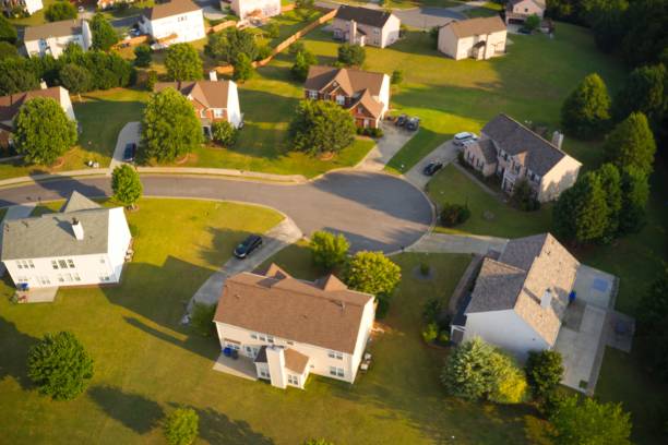 istock Panoramic aerial view of a upscale suburbs in Atlanta 1288014078