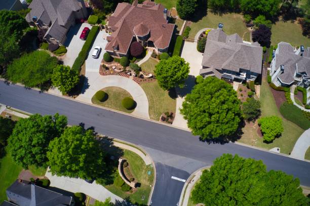 istock Panoramic aerial view of a upscale suburbs in Atlanta 1288018582