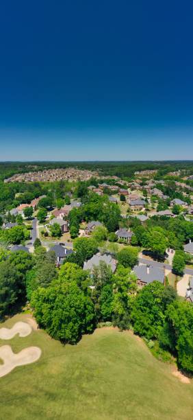 istock Panoramic aerial view of a upscale suburbs in Atlanta 1288018650
