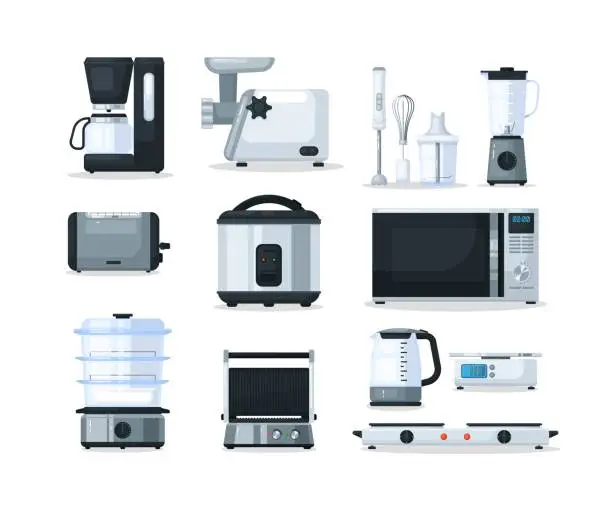 Vector illustration of Kitchen appliance electronic device equipment