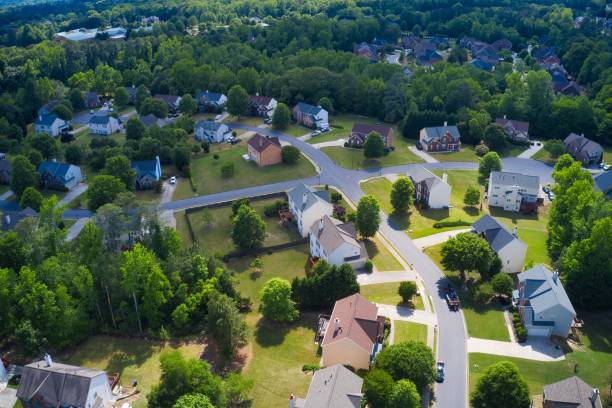 istock Panoramic aerial view of a upscale suburbs in Atlanta 1288019731