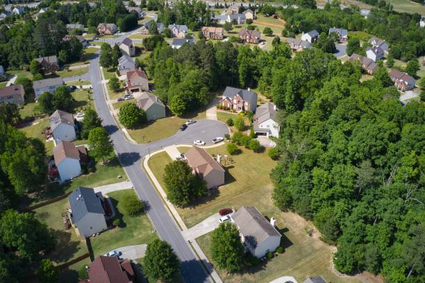 istock Panoramic aerial view of a upscale suburbs in Atlanta 1288019763