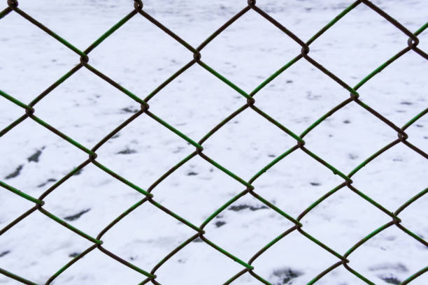 istock Iron texture for background winter. Selective focus on the image. Geometric shapes in textures. Out of focus. 1288039257