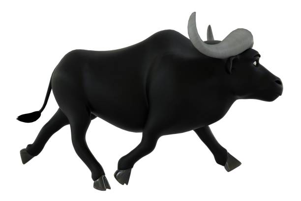 istock Cartoon bull isolated on white background 3d illustration 1288047564