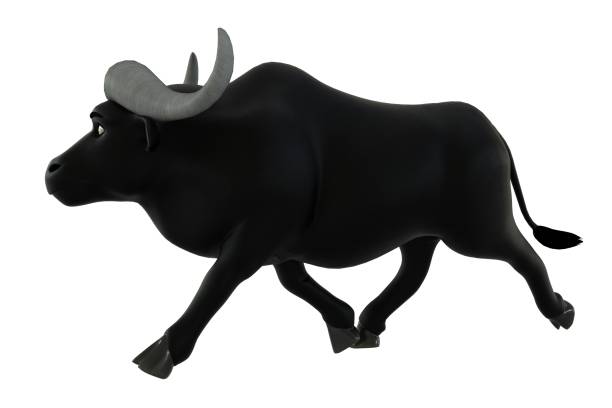 istock Cartoon bull isolated on white background 3d illustration 1288047580