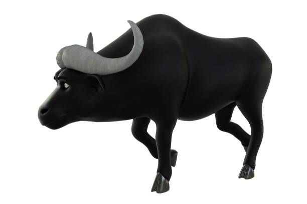 istock Cartoon bull isolated on white background 3d illustration 1288047581