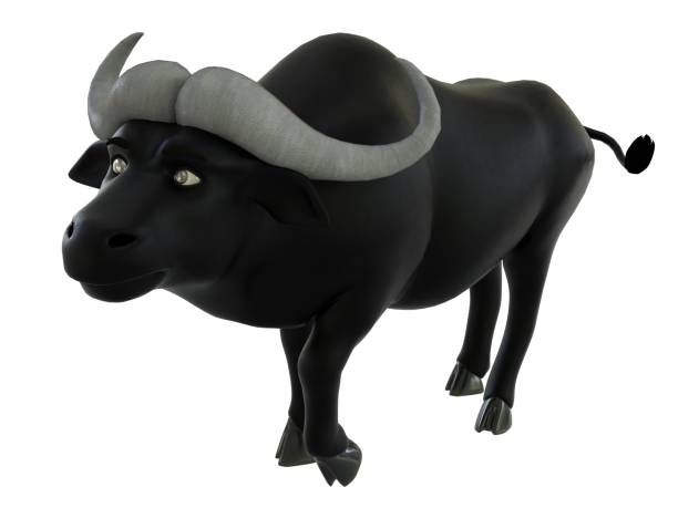 istock Cartoon bull isolated on white background 3d illustration 1288047605