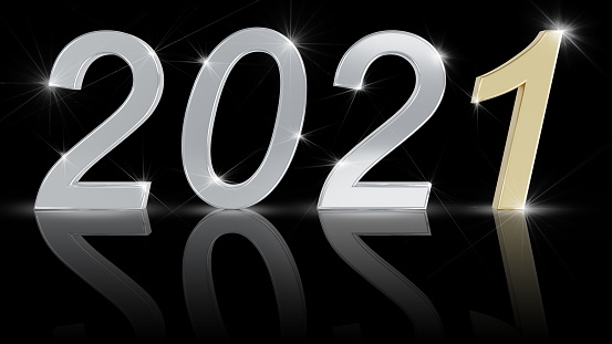 Nochevieja 2021. 2021 sustituye a 2020 - Ilustración 3D