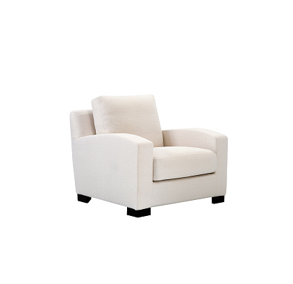 Front view of a modern style armchair