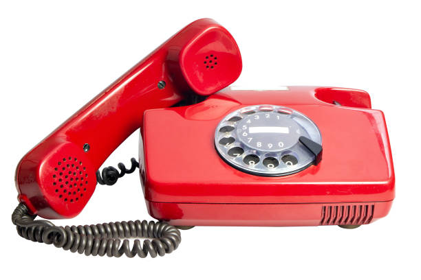 istock isolated old style red phone off the hook on white 1288054953