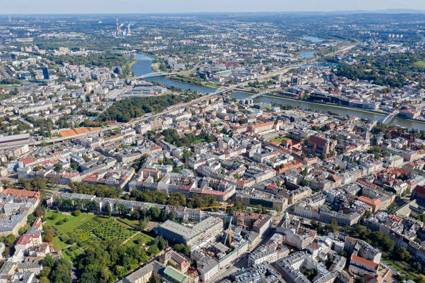 istock Aerial View of Cracow, Poland 1288058773