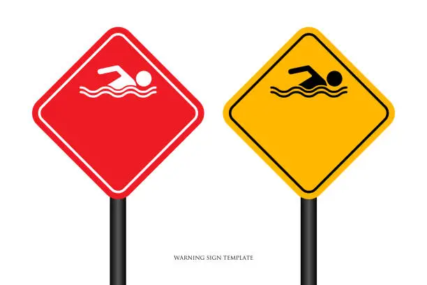 Vector illustration of Blank Warning Safety Sign stock illustration