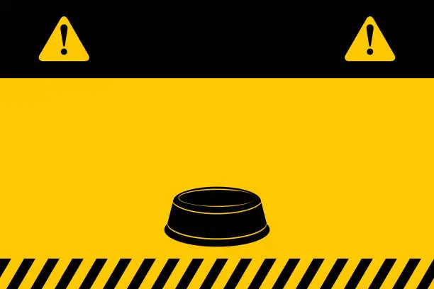Vector illustration of Blank Warning Safety Sign stock illustration