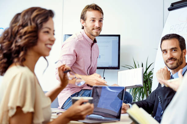 istock Coworkers meeting 1288061122
