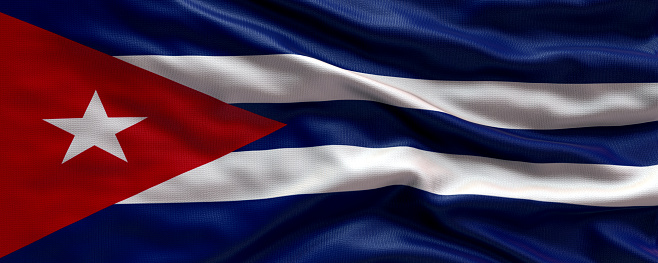 3d illustration waving flag of Cuba - Flag of Cuba - 3D flag background