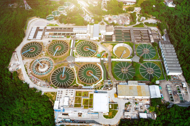 istock Drone view of Sha Tin Water Treatment Works 1288062157