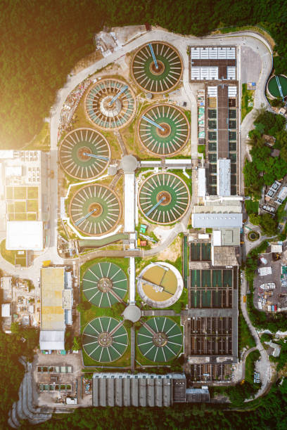 istock Drone view of Sha Tin Water Treatment Works 1288062255