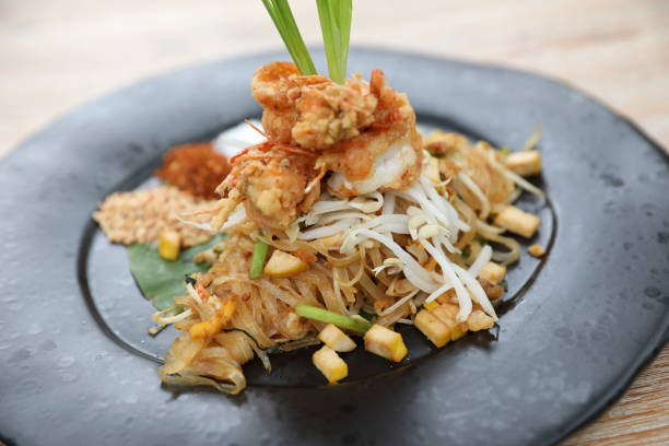 istock Thai food pad thai fried noodle with shrimp 1288064320