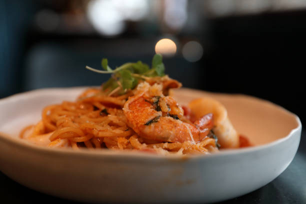istock spaghetti pomodoro with sea food 1288065513