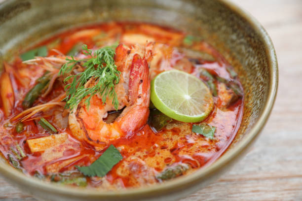 istock Tom Yum soup , a Thai traditional spicy prawn soup 1288065900