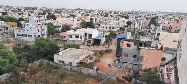 istock Overcrowded city with houses 1288066114