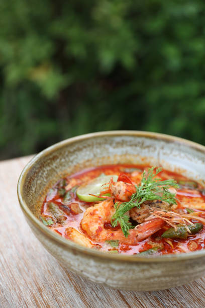 istock Tom Yum soup , a Thai traditional spicy prawn soup 1288066476