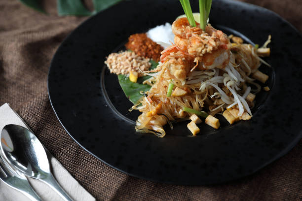 istock Thai food pad thai fried noodle with shrimp 1288067165