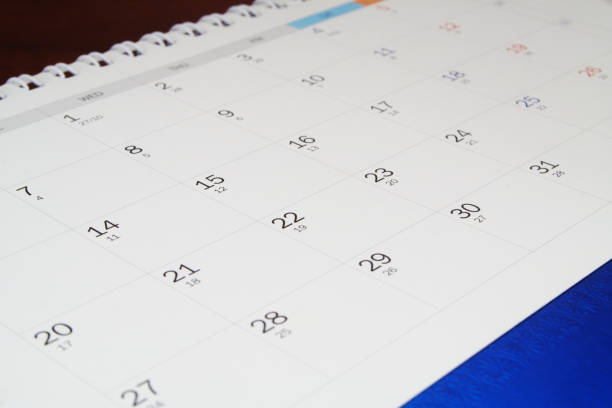 istock Calendar on wooden background 1288069234