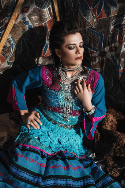 istock Woman in wigwam 1288071898