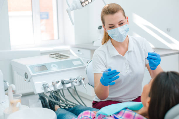 istock Clean and convenient workplace of professional dentist 1288072102