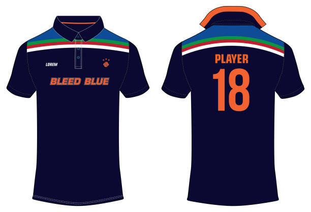 Cricket Sports t-shirt jersey design concept vector, sports jersey concept with front and back view. New India Cricket Jersey 2020 design concept for soccer, Badminton, Football and volleyball Cricket Sports t-shirt jersey design concept vector, sports jersey concept with front and back view. New India Cricket Jersey 2020 design concept for soccer, Badminton, Football and volleyball india train stock illustrations