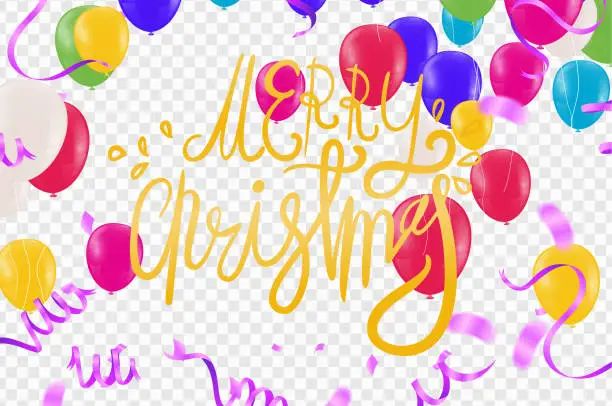 Vector illustration of balloons colorful Celebration Defocused macro effect. Templates for placards, banners. New Year, Decoration, Hipster Seasonal Sale Confetti