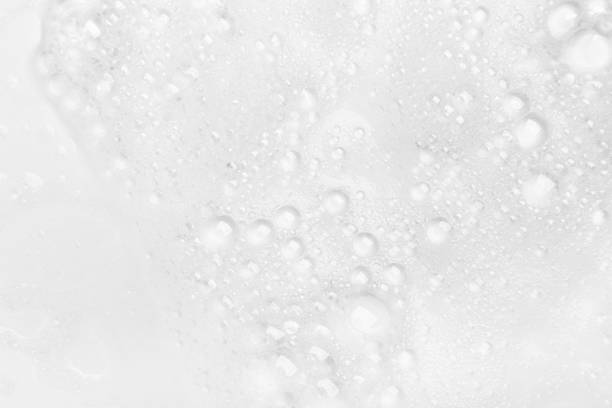 istock Foam bubble from soap or shampoo for washing isolated on white background from above 1288097747