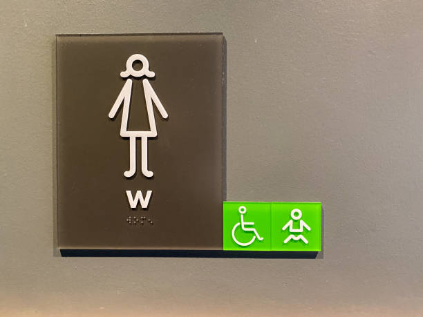 istock A sign signifying a womens bathroom entrance 1288102004