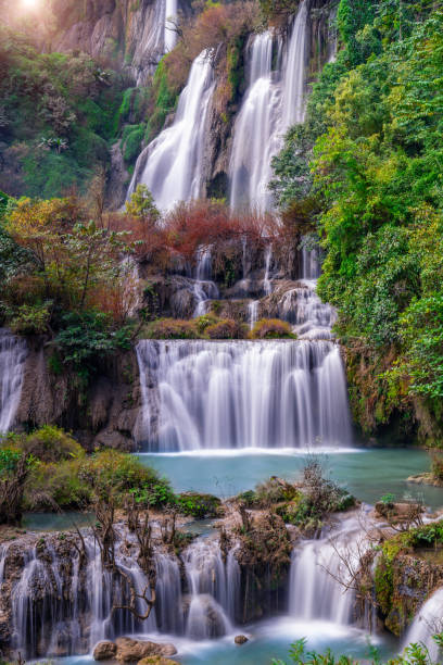 istock Deep Forest beautiful waterfall at Thi Lo Su, Tak province, Thailand. 1288106013