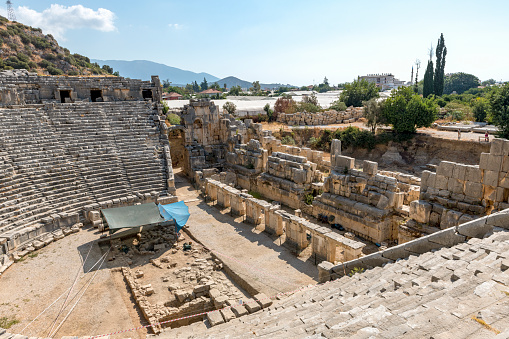IZMIR, TURKEY - JULY 16: The ancient city of Ephesus (Efes in Turkish) located near Selcuk town of Izmir Turkey, taken on July 16, 2014