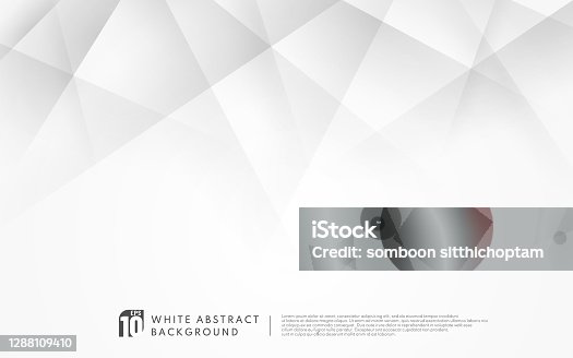 istock Abstract luxury geometric white and grey background with copy space. Modern futuristic concept. Vector illustration 1288109410