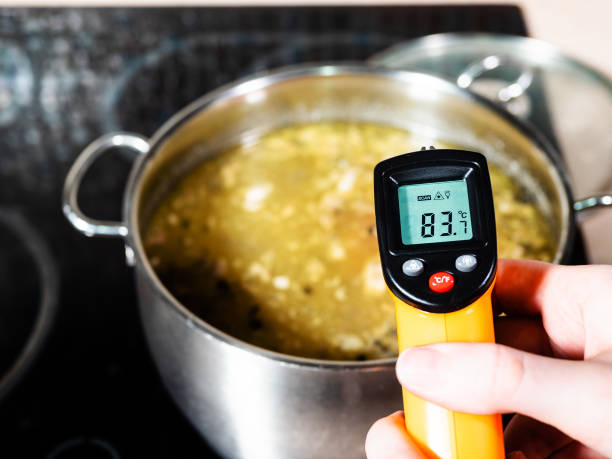 Temperature Gauge Used In Cooking Grill With The Equipment Stock  Illustration - Download Image Now - iStock