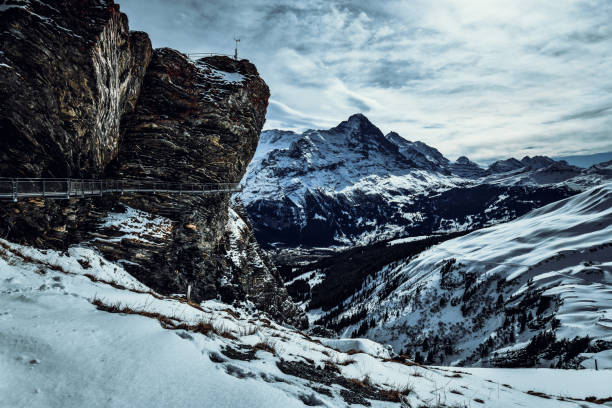 istock Cliff Walk Above Snowy Slopes At Grindelwald First, Switzerland 1288120470
