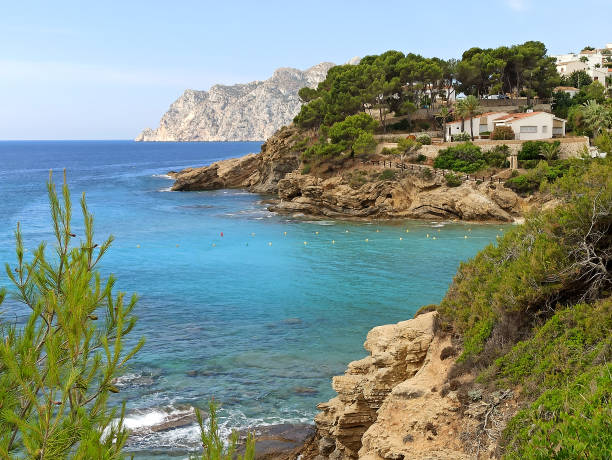 istock Picturesque view idyllic scenery Benissa rocky coastline 1288121870