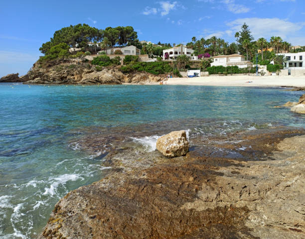 istock Picturesque view idyllic scenery Benissa coastline and beach. Tu 1288121891